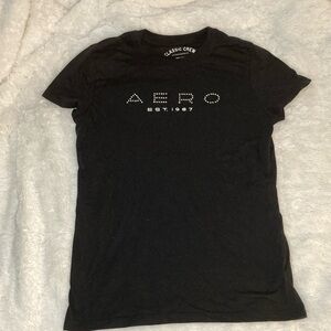 Aeropostale Classic Crew Black Tee